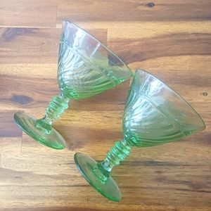 Lot of 2 piece Uranium Glass